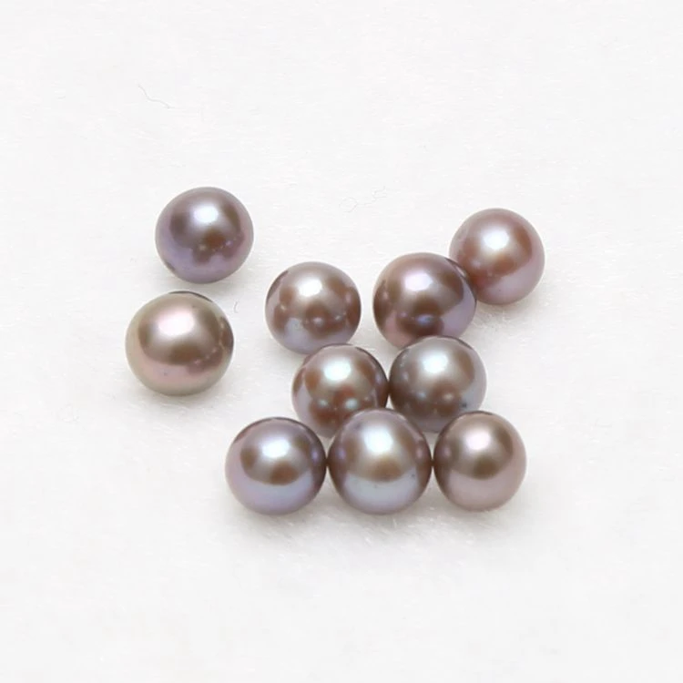 6-8mm zhuji natural freshwater mix color round pearl price loose pearl