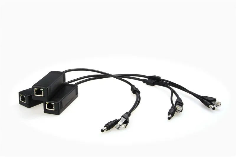 Пассивное питание через Ethernet PoE адаптер Инжектор + Сплиттер Комплект 5 в 12 В 24