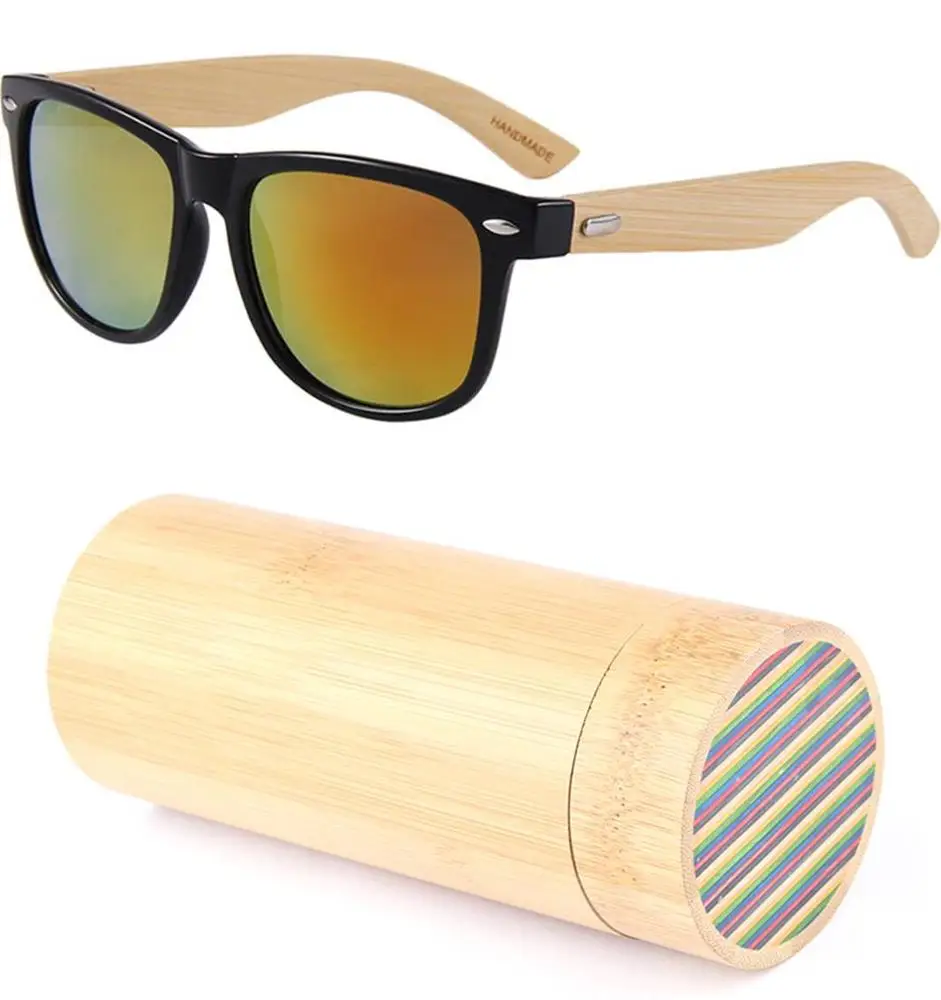 Бамбуковые квадратные очки с гравировкой под заказ cat.3 uv400 солнцезащитные спортивные bambus bugel