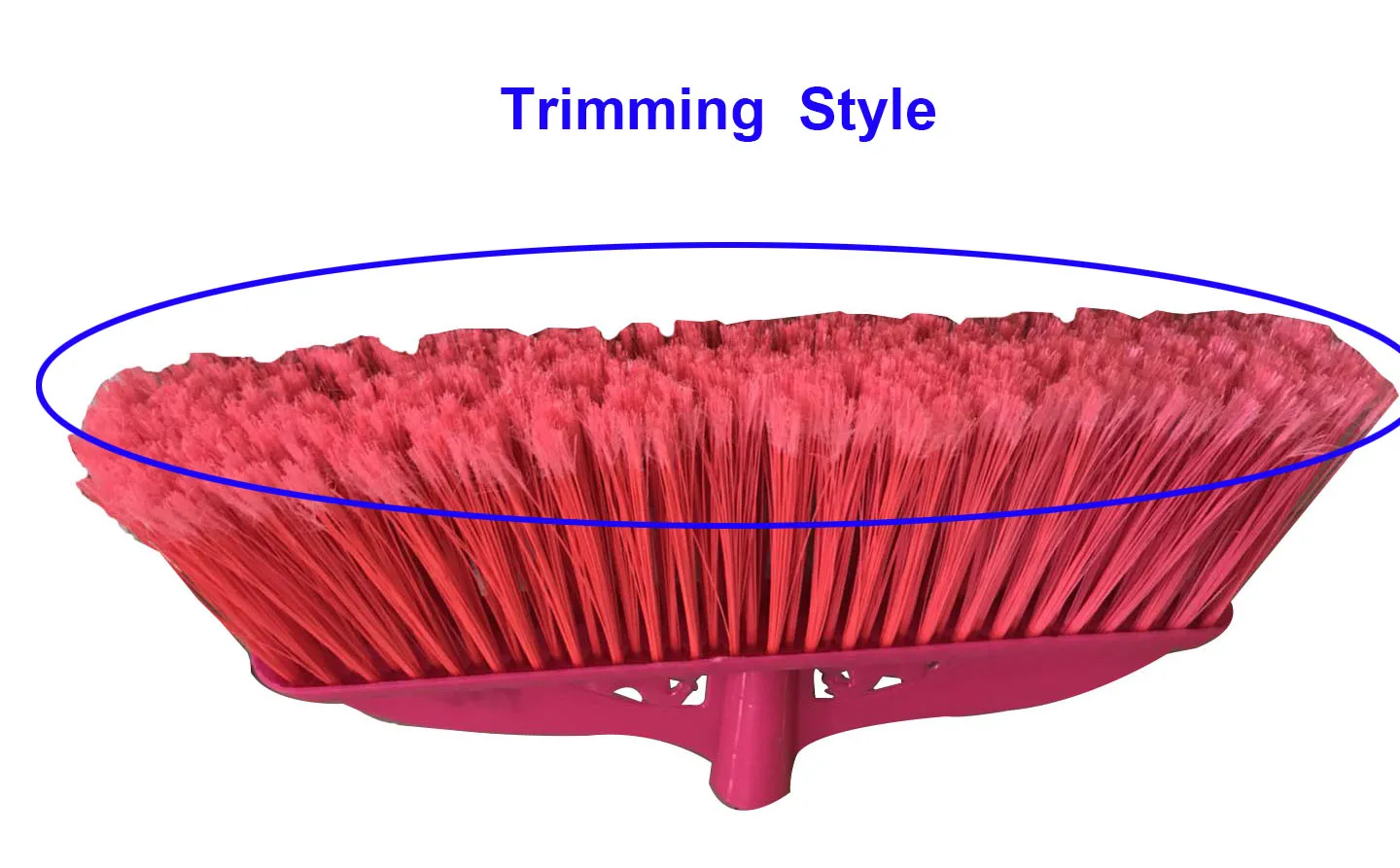Broom trimming machine/flagging machine