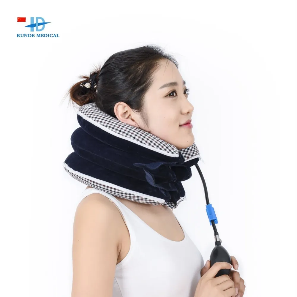 Wholesale Extri Comfortable Rubber pneumatized Neck Support Rubber Air Pump Cervical Collar