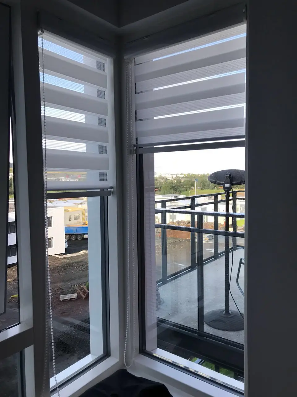 Haoyan manual/ electric zebra double layer fabric blinds shade