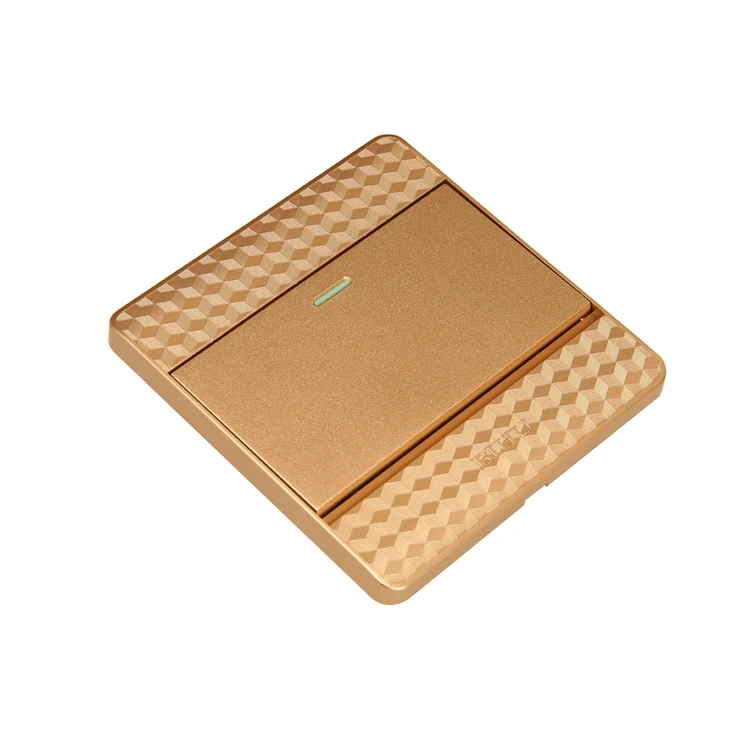 BIHU UK Стандартный Золотой один банда способ плоская кнопка настенный