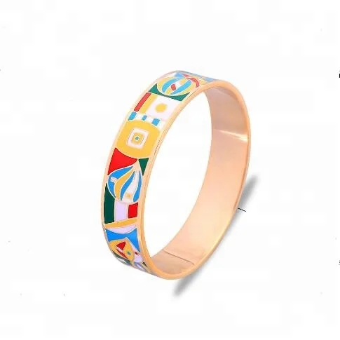 
 Позолоченные цветные эмалевые кольца из серебра 925 пробы, нержавеющей стали или титана  
