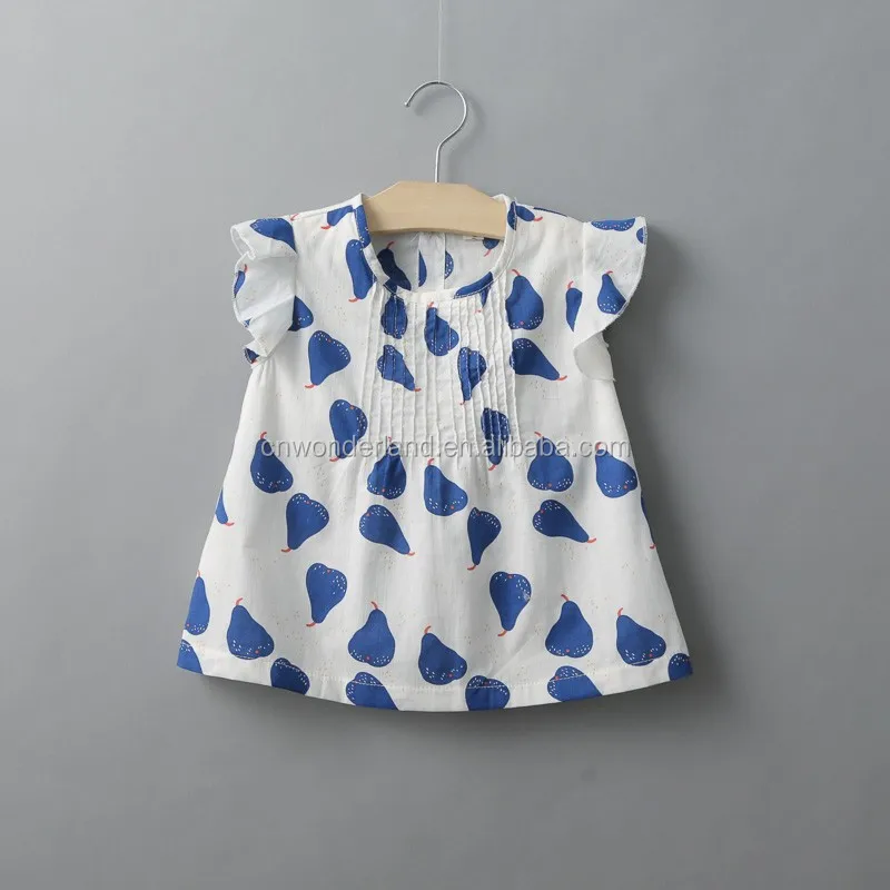 
cute girls plaid baby blouse with pears new design girls blouses 
