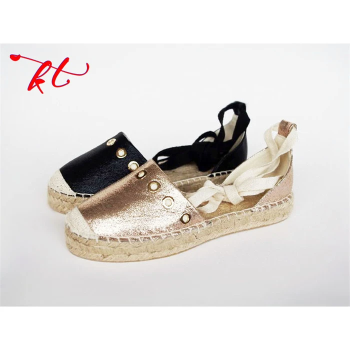 High Quality Sell Well Fashion Women Flat Crochet Espadrille Casual