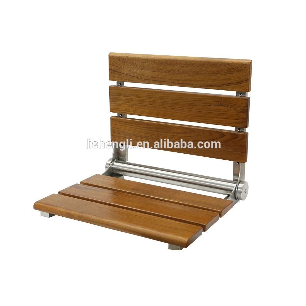 
stainless steel Wall mounted folding chairs foldable shower bench contour seat 