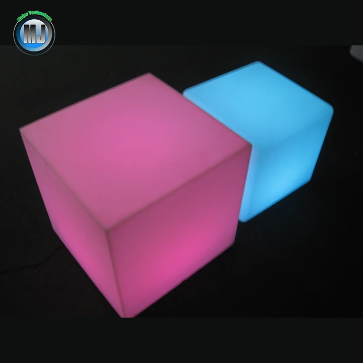 Light up RGB remote control rechargeable led chairs lounge cube