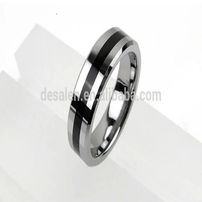 Silver Cambered PK Magic Trick Black Stripe Size 18 19 20mm Magnetic Ring for Christmas Gift