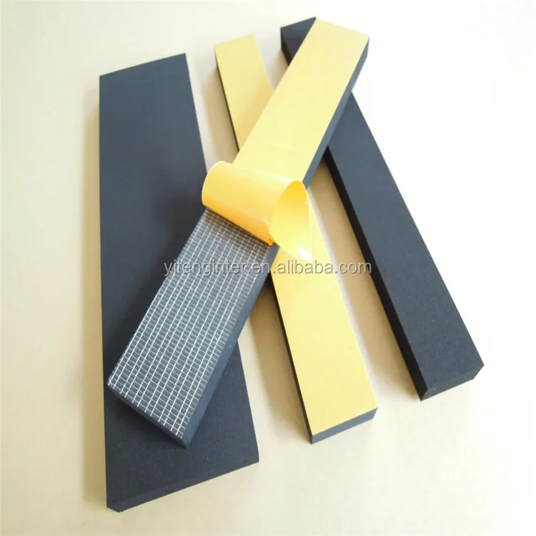 Cutting 1mm 2mm 3mm 4mm...52mm EVA Foam Rubber Strip with Different Tapes