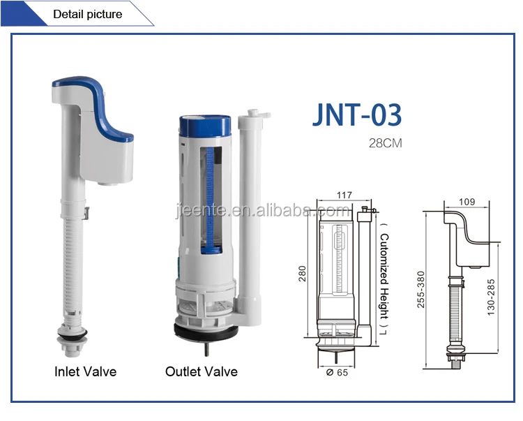 
Toilet Cistern Plastic Push Button Water Valve 