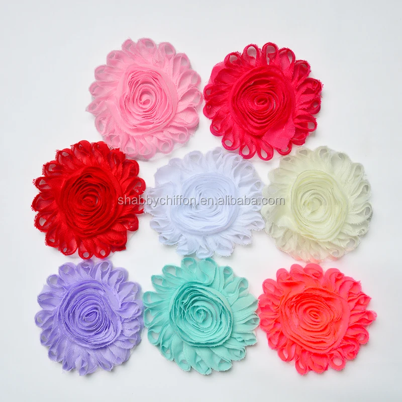 4' shabby rose trim flower shabby rose flower by yard