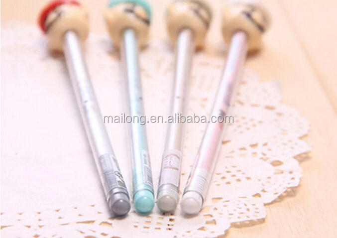 
South Korea Mario gel ink pen with stamp on pot & cap seal Super Mary multi-functional neutral for school PN3058 
