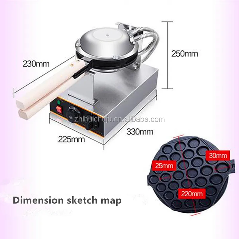 Best Professional Electric Hongkong Eggettes Puff Waffle Maker Machine 220V