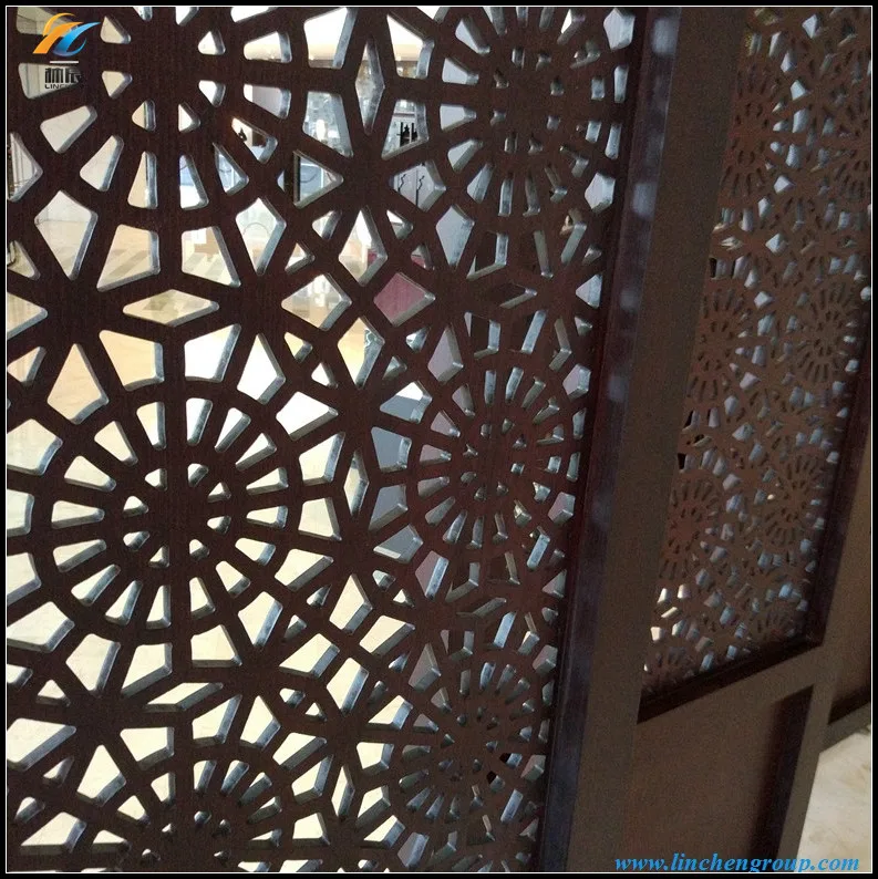 Decorative modern design WPC folding screen room divider