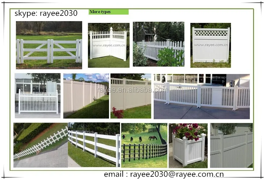Easily Install ASTM Certified 20 Years Lifetime UV Proof Cheap PVC Fence Panels