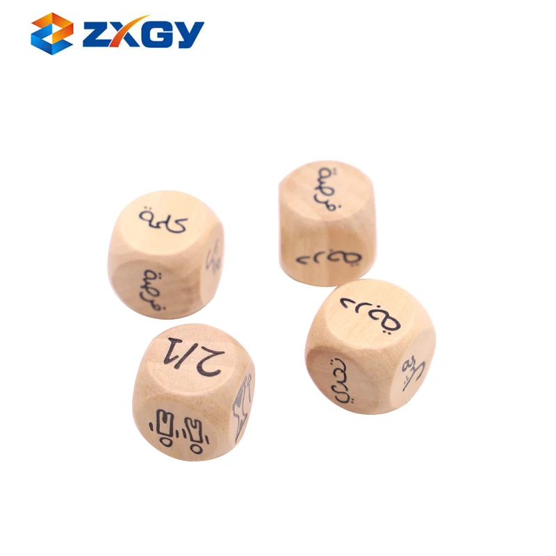 Factory Sale Custom Logo Wooden Craft Dice For Game