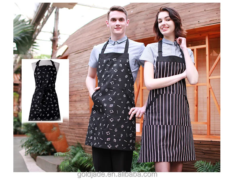 
Wholesale customized fashionable high quality and cheap price stripe restaurant hotel staff Waiter waitress uniforms 