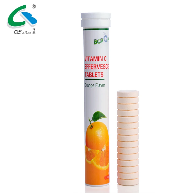 Fashionable Skin Whitening fruit L-ascorbic acid vitamin C/VC effervescent tablet