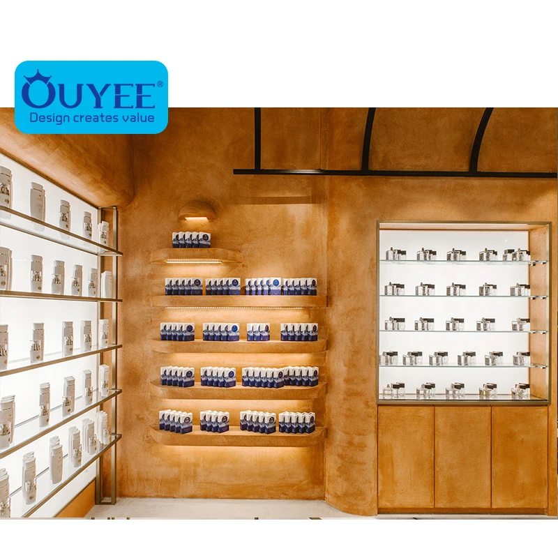 Perfume Display Shelf Shop Interior Design Decoration Furniture Perfume Display Cabinet Perfume Showcase Display Table