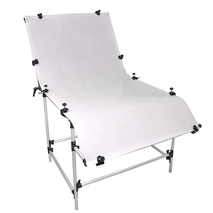 
Best seller white aluminum plastic jewelry photography photo studio shooting tables 