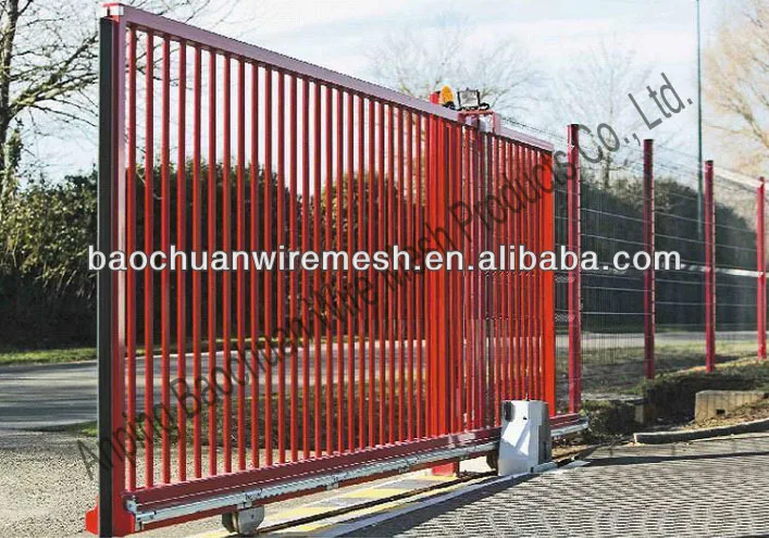 Sliding Gate Wireless Control Electrically Operated Steel with Motor Hot-dip Steel Metal High Quality Garden Fence Powder Coated