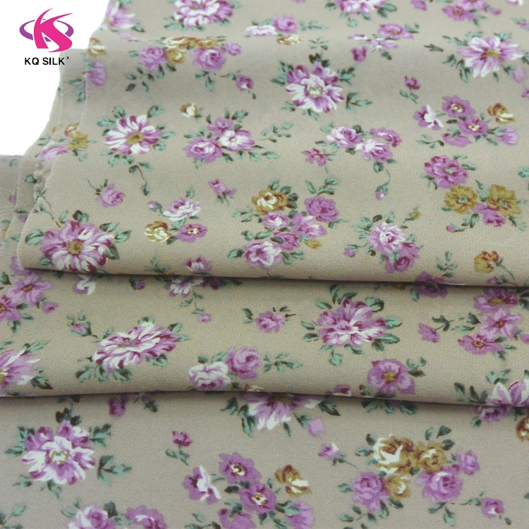 
High Quality Silk Georgette Fabric Miniature Floral Printed Silk Fabric Silk Crepe for Woman Clothing 