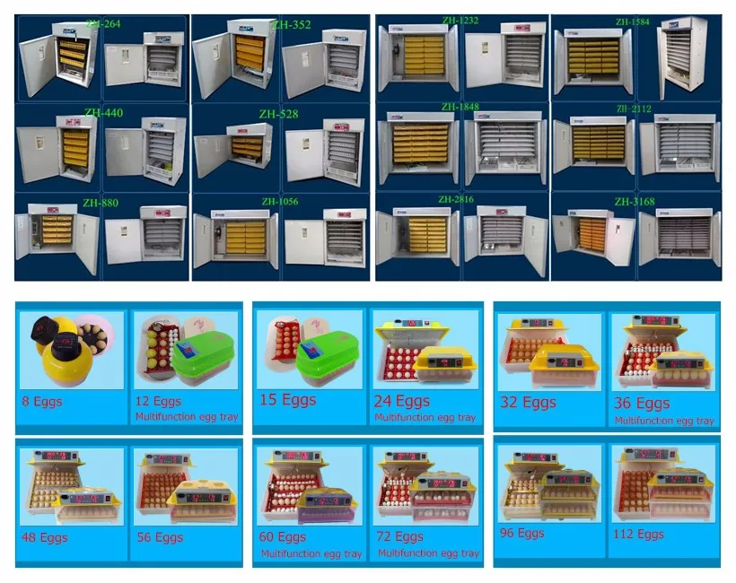 ZH-1232 chicken duck quail egg incubator made in china 1200 oeuf incubateur made in China