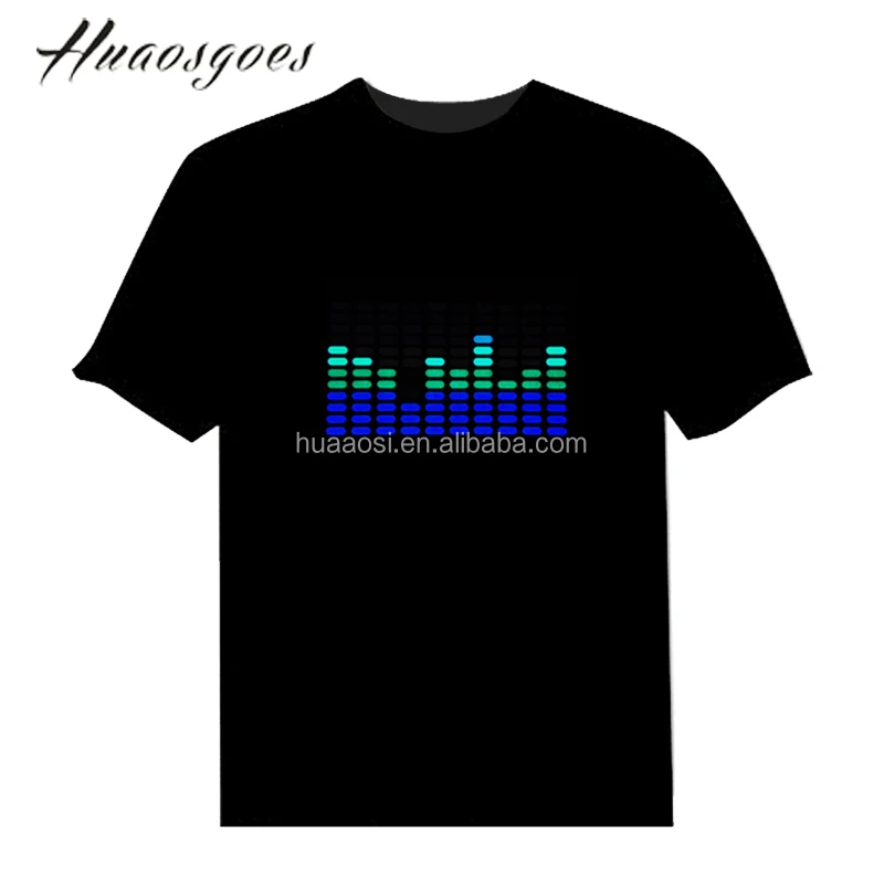  2021 управление звуком светодиодная мигающая подсветка Футболка DJ EL