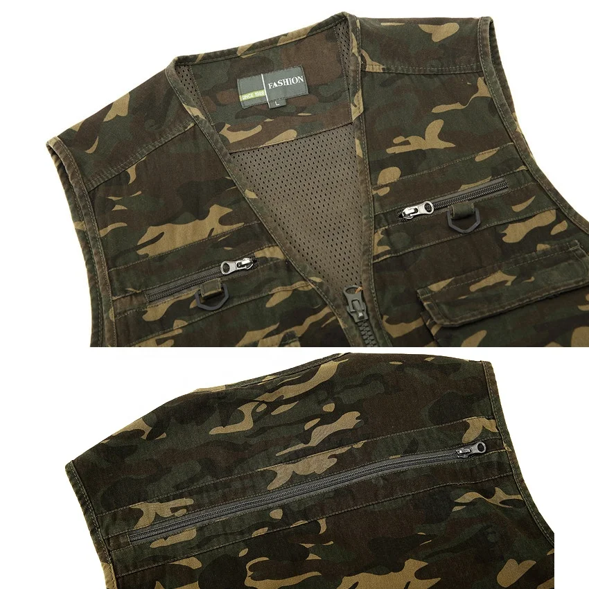 Жилет мужской с несколькими карманами, хлопковый жилет для рыбалки, скалолазания, рыбалки, пешего туризма, журналиста, фотография