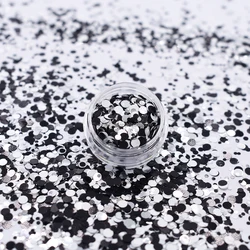 1mm 2mm 3mm black and white mixes dots  Glitter for nail  body