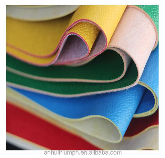 High quality artificial litchi grain PU leather for home textile