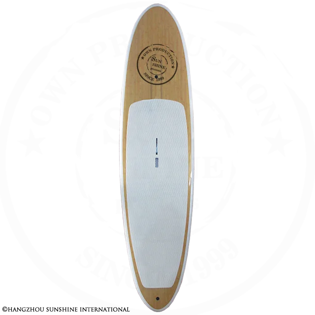 Bamboo SUP Paddle Boards with Pad USA Epoxy Bamboo Stand Up Paddle Surfboard