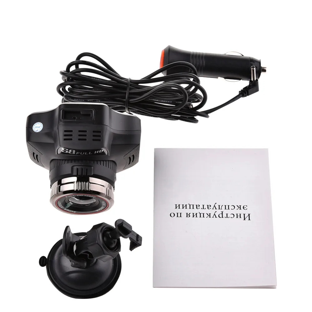 
S8 2-in-1 anti Radar detection devices Detectors laser Car DVR GPS Camera Dash Cam G-sensor Support 