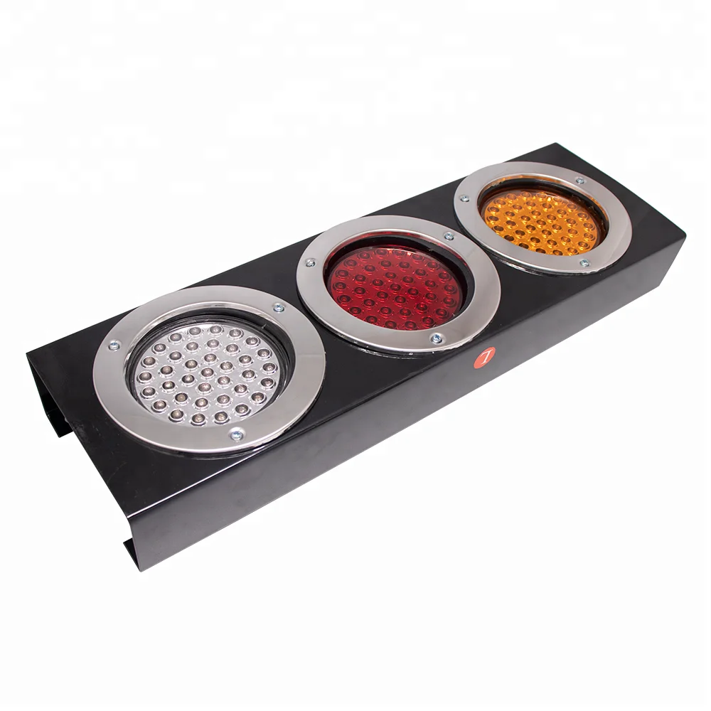 
111LED New Style Truck Tail Turn Signal Lamp with Stainless steel ring 