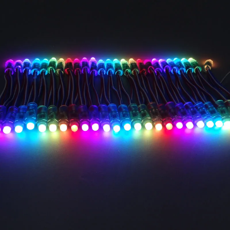 High Brightness IP68 12mm DC5V LED Pixel Light String WS2811 50 Nodes Addressable Digital Color Lights