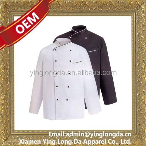 
China Practical Long Sleeve White Chef Shirt Uniform 