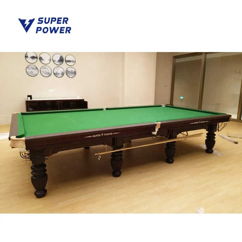 Drop ball pocket with metal slide rail 12ft snooker billiards table with cheap price