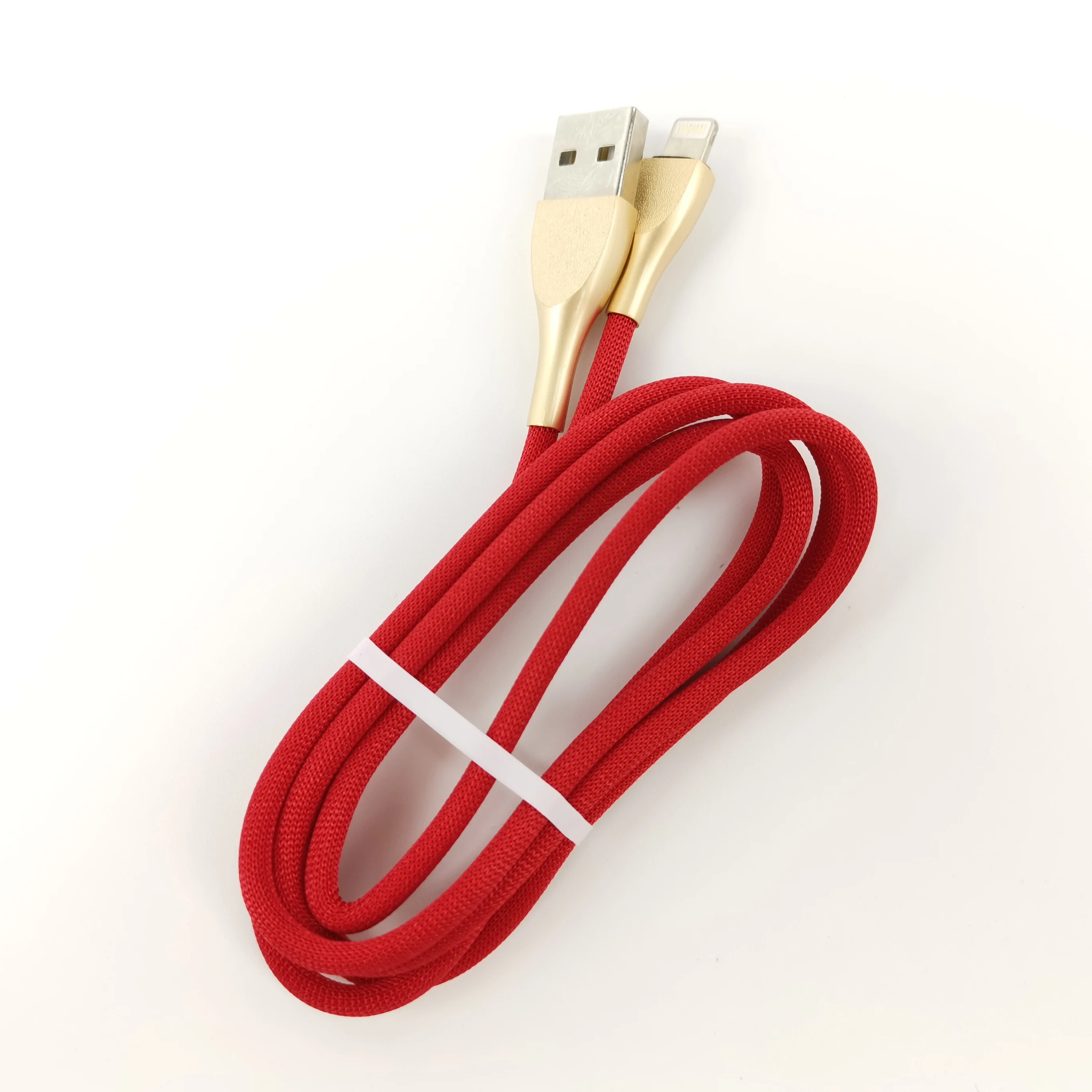 
Factory Price 2A Round 1 Meter Zinc Alloy Cloth Braid USB Data Transmission Charging Data Cable for iPhone Android USB Devices 