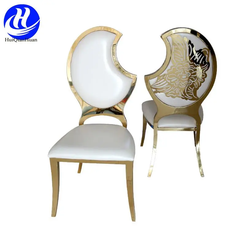 Foshan Hot Sale Stainless Steel Hotel Furniture Stackable Event Wedding Chair Dining Chairs For Reception