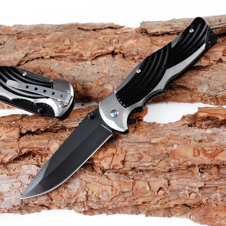 
5CR13 stainless steel folding pocket knife custom knife with aluminum handle 