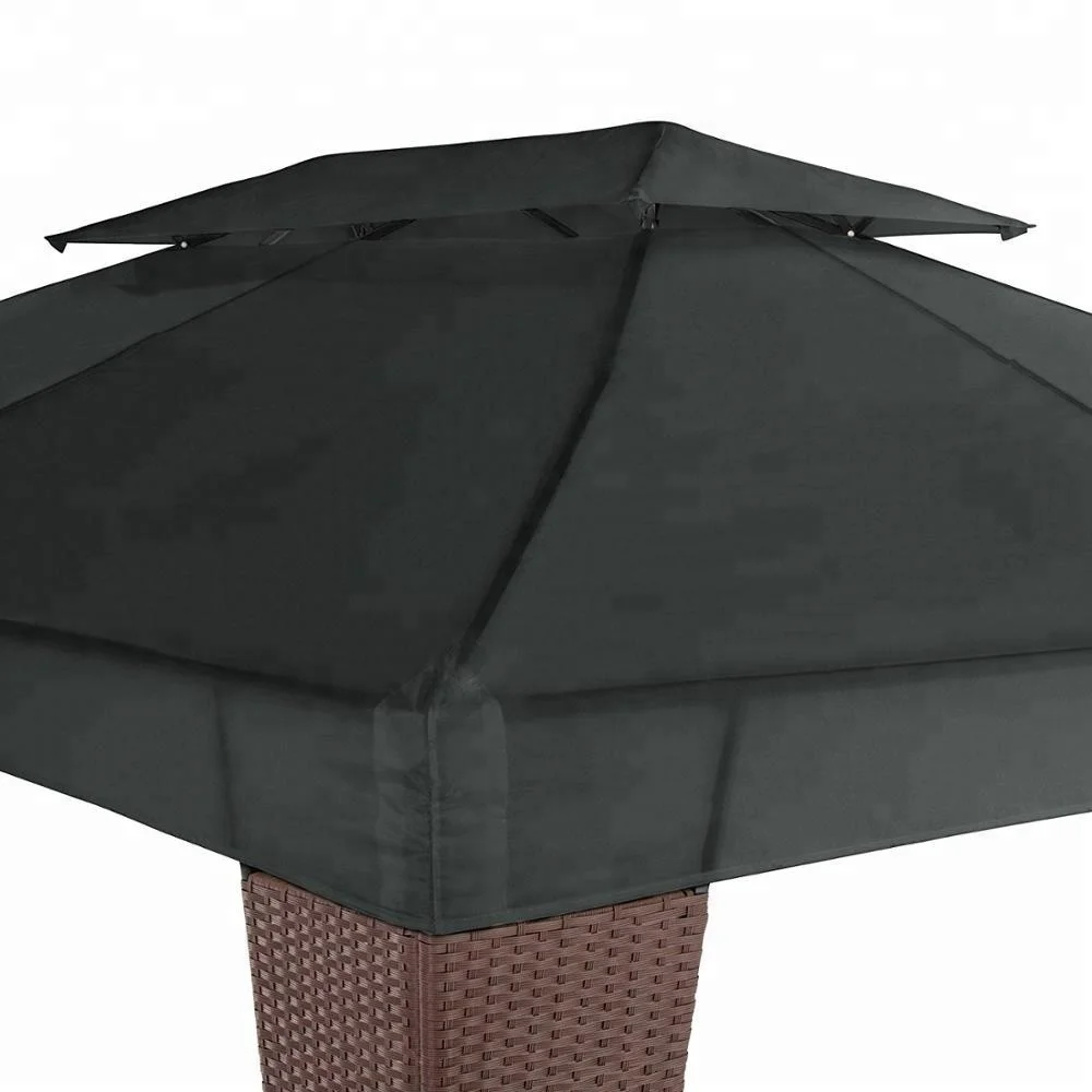 Rattan Garden Gazebo 3x4m 12sqm Outdoor Pavilion Party Marquee Reception Tent