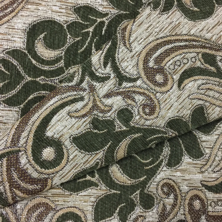 Grey color chenille jacquard sofa arabic fabrics and textiles