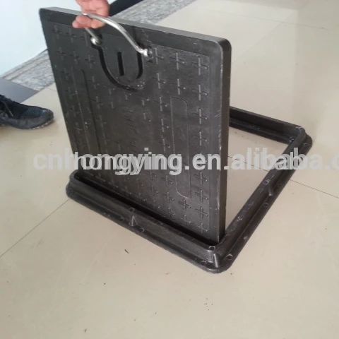Plastic composite square manhole cover