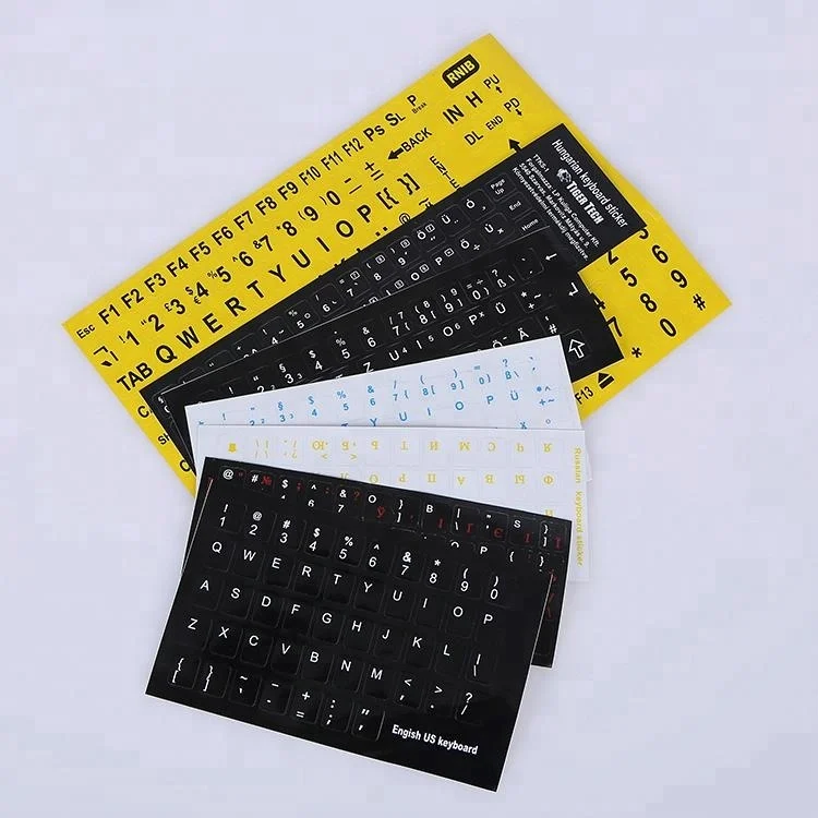 Laptop custom colorful anime russian Korean Arabic Fluorescent keyboard sticker