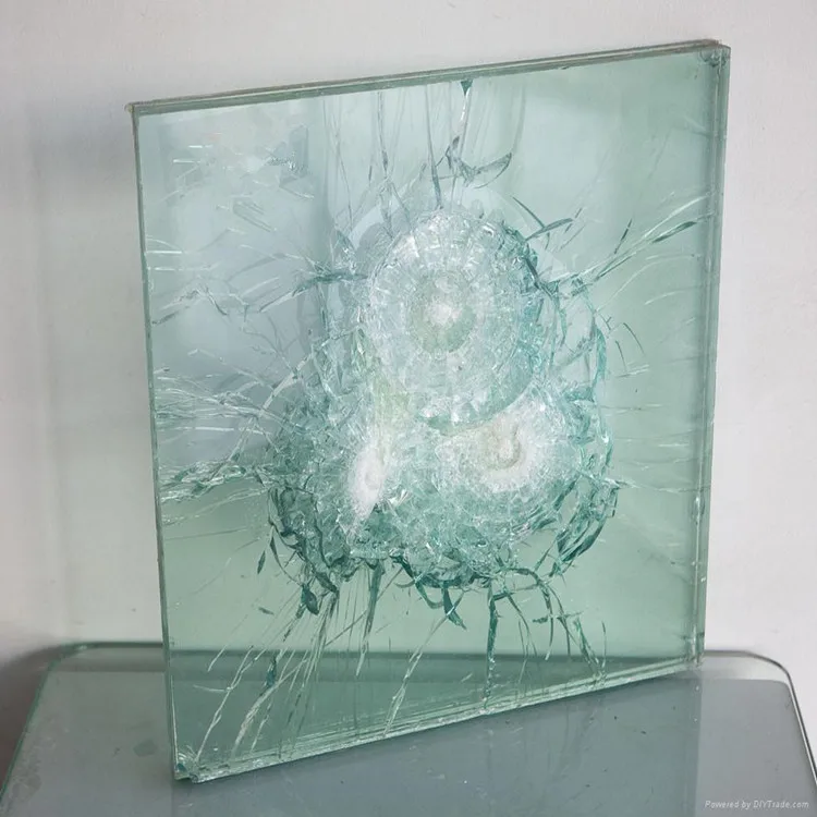 bulletproof glass high quality laminated temper glass
