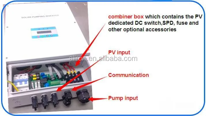 Powerful 7500w MPPT solar pump inverter three phase 380v 400v for submersible pump