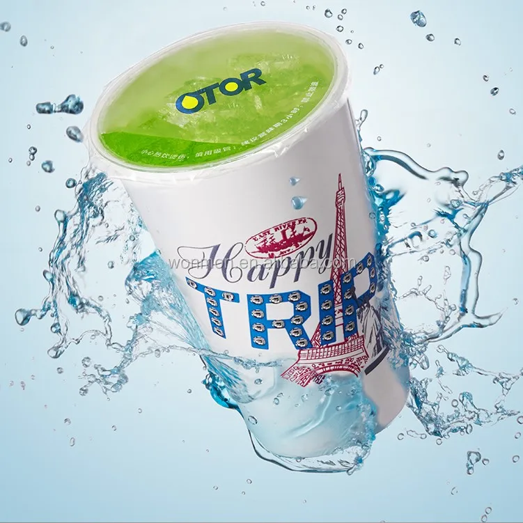 
Large Size Disposable Milkshake Cold Drink Paper Cups 