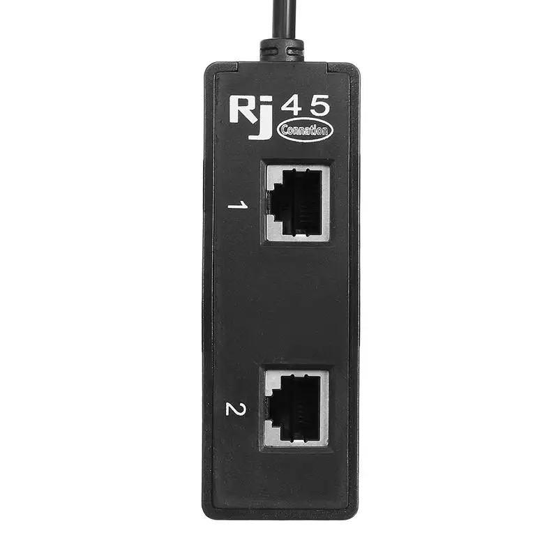 Plastic Copper Core RJ45 1 to 2 LAN Computer Network Cable Splitter Plug Adapter Extender Extension Connector Simultaneously