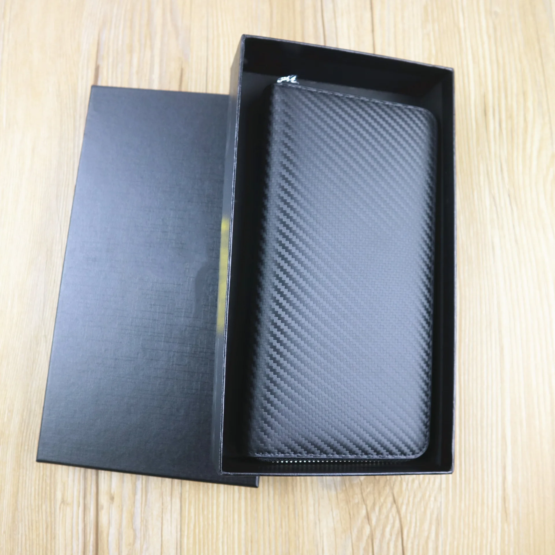 Amazon Hot Sales Carbon Fiber Wallet Long Men Wallets Factory on Sales online Free Shipping